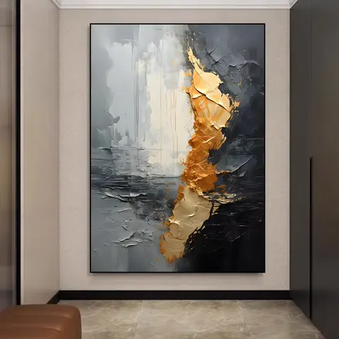 抽象 单幅 装饰画 轻奢风 餐厅背景墙挂画