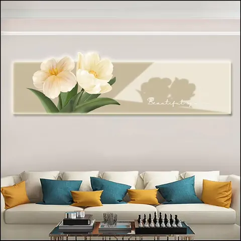 抽象 单幅 装饰画 现代简约 卧室背景墙挂画 LED带灯画