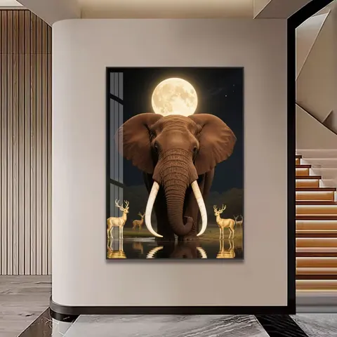 抽象 单幅 装饰画 现代简约 客厅背景墙挂画 晶瓷画
