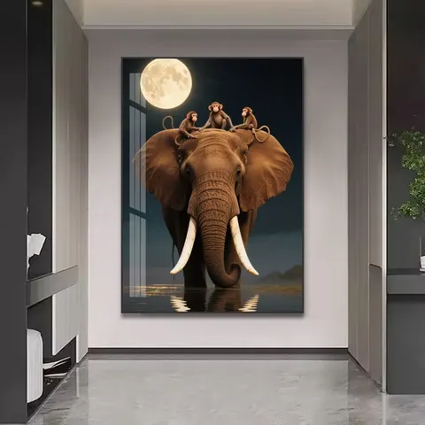 抽象 单幅 装饰画 现代简约 客厅背景墙挂画 晶瓷画