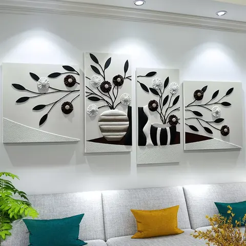 抽象 单幅 装饰画 现代简约 客厅背景墙挂画 手工皮雕
