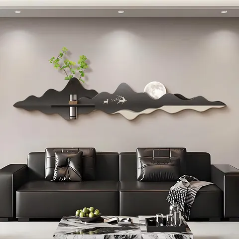 植物 单幅 装饰画 现代简约 客厅背景墙挂画 LED带灯画