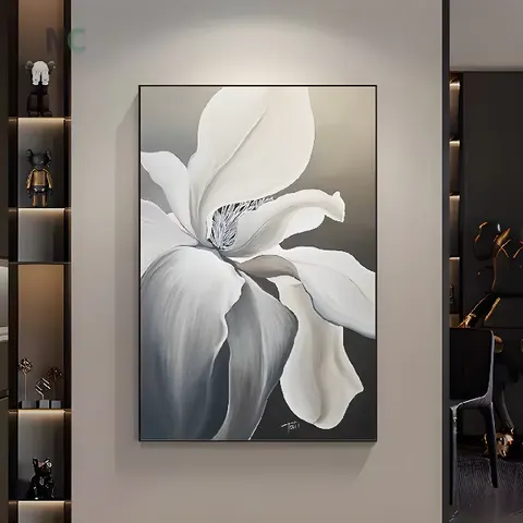 繁花 单幅 装饰画 现代简约 客厅背景墙挂画 晶瓷画