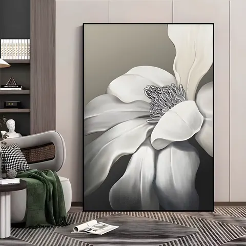 繁花 单幅 装饰画 现代简约 客厅背景墙挂画 晶瓷画