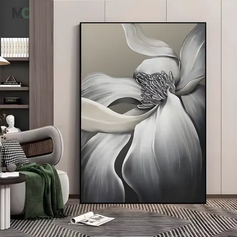 繁花 单幅 装饰画 现代简约 客厅背景墙挂画 晶瓷画