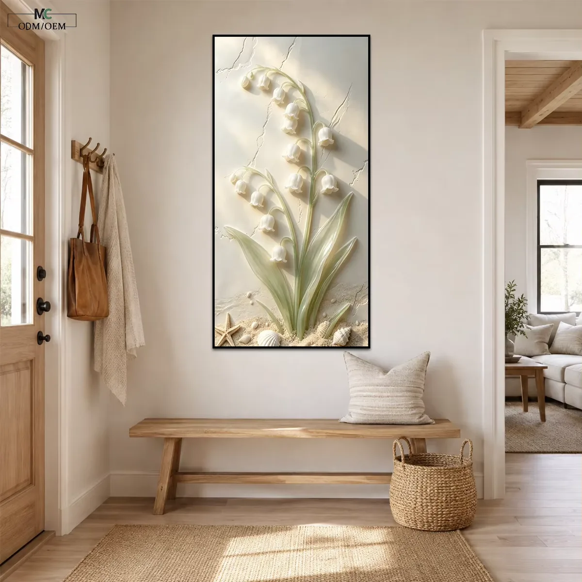 繁花 单幅 装饰画 轻奢风 玄关背景墙挂画