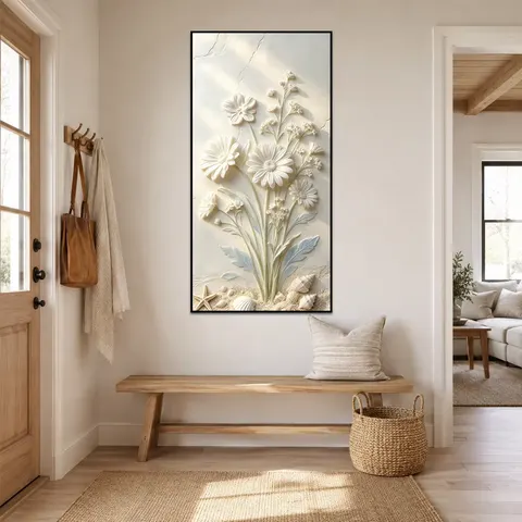 繁花 单幅 装饰画 轻奢风 玄关背景墙挂画