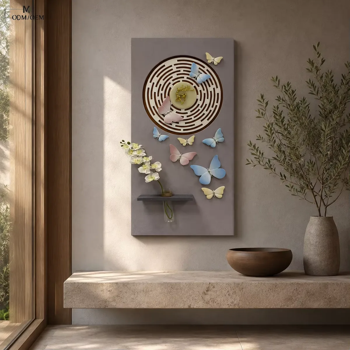 植物 单幅 装饰画 现代简约 客厅背景墙挂画 LED带灯画