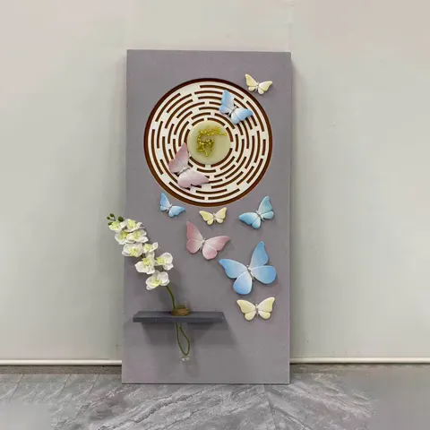 植物 单幅 装饰画 现代简约 客厅背景墙挂画 LED带灯画