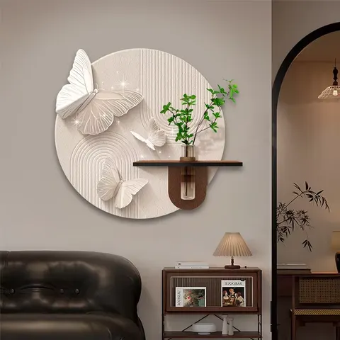 植物 单幅 装饰画 现代简约 餐厅背景墙挂画 LED带灯画