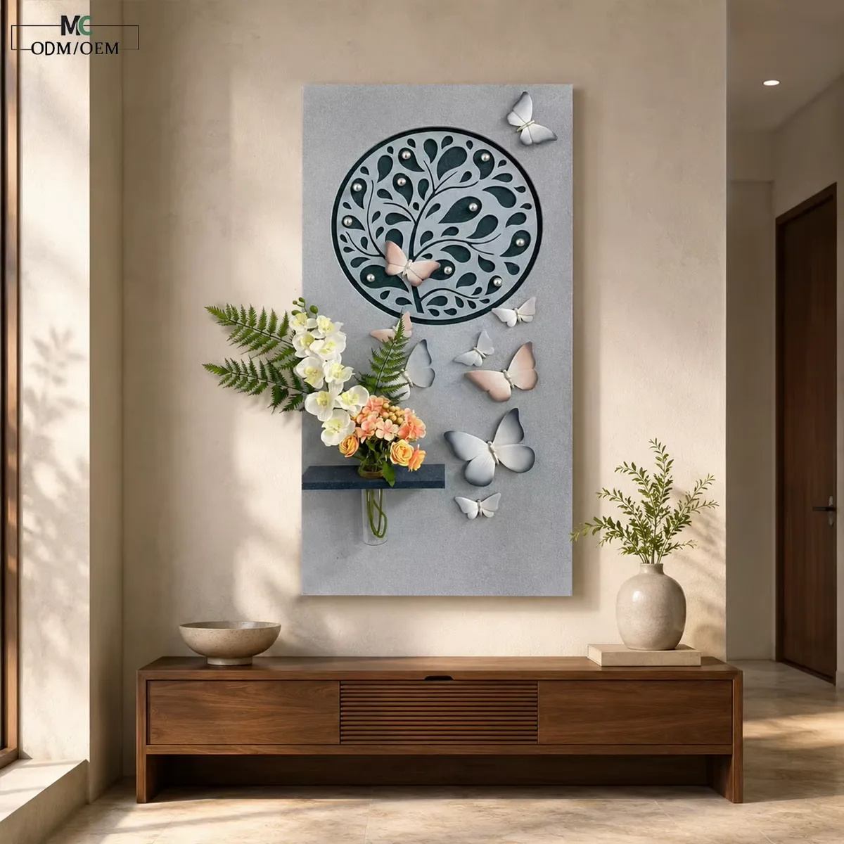 植物 单幅 装饰画 现代简约 客厅背景墙挂画 LED带灯画