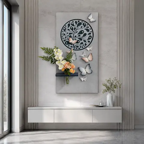 植物 单幅 装饰画 现代简约 客厅背景墙挂画 LED带灯画