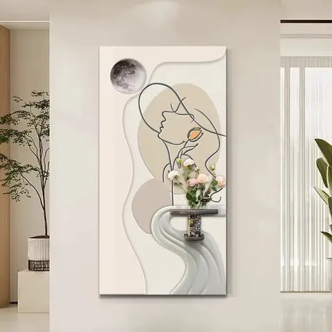 植物 单幅 装饰画 现代简约 客厅背景墙挂画 LED带灯画