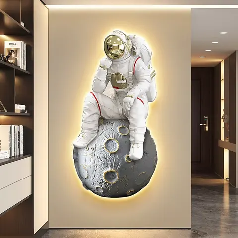 抽象 单幅 装饰画 现代简约 卧室背景墙挂画 LED带灯画