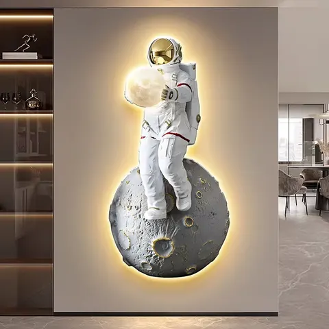 抽象 单幅 装饰画 现代简约 卧室背景墙挂画 LED带灯画