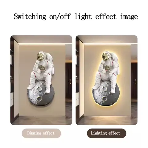 抽象 单幅 装饰画 现代简约 卧室背景墙挂画 LED带灯画