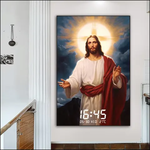 抽象 单幅 装饰画 现代简约 客厅背景墙挂画 LED带灯画