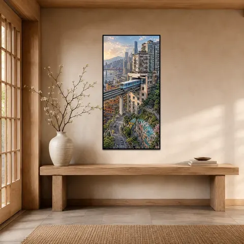 山水 单幅 装饰画 现代简约 玄关背景墙挂画