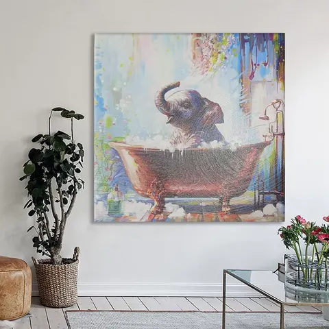 动物 单幅 装饰画 现代简约 卫浴背景墙挂画