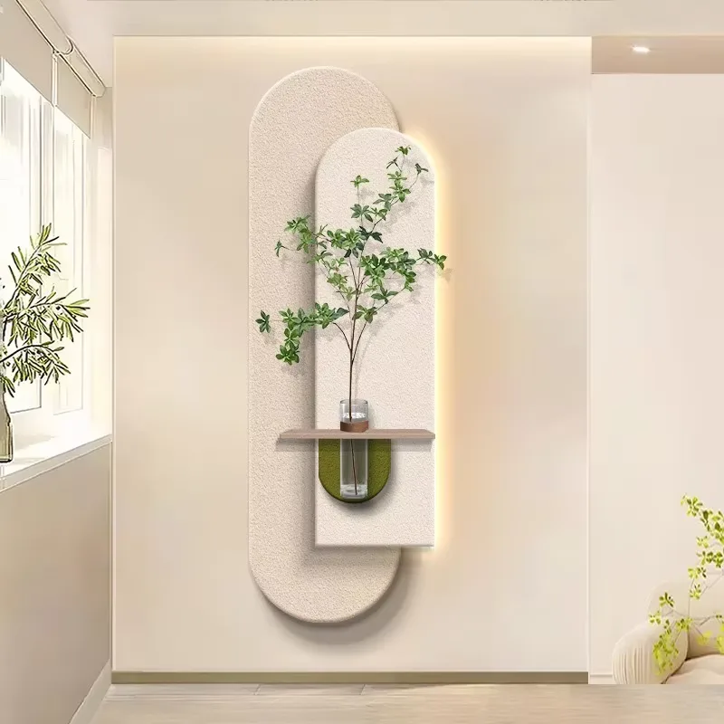 植物 单幅 装饰画 现代简约 玄关背景墙挂画 LED带灯画