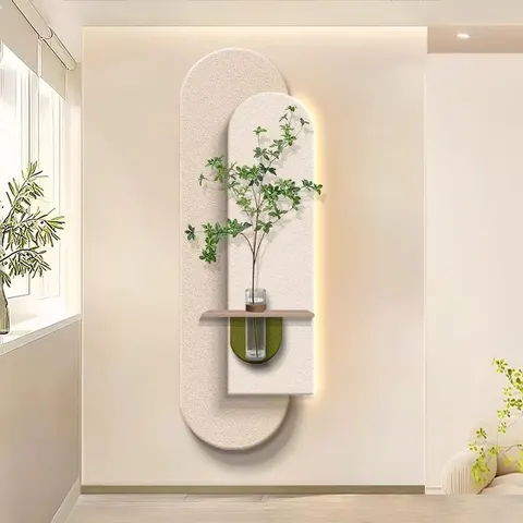 植物 单幅 装饰画 现代简约 玄关背景墙挂画 LED带灯画