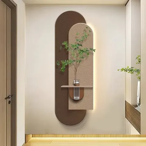 植物 单幅 装饰画 现代简约 玄关背景墙挂画 LED带灯画
