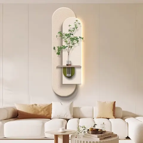 植物 单幅 装饰画 现代简约 玄关背景墙挂画 LED带灯画