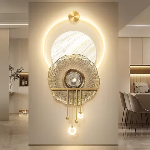 抽象 单幅 装饰画 现代简约 玄关背景墙挂画 LED带灯画