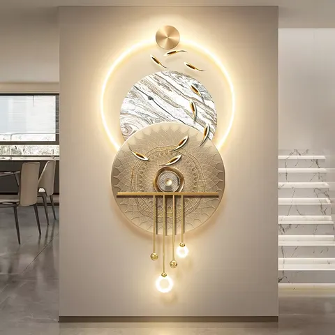 抽象 单幅 装饰画 现代简约 玄关背景墙挂画 LED带灯画