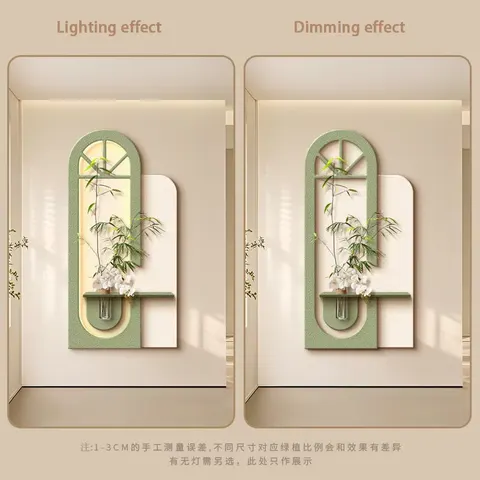 植物 单幅 装饰画 现代简约 玄关背景墙挂画 LED带灯画