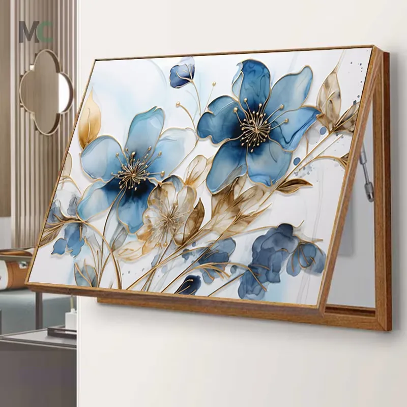 繁花 单幅 装饰画 奶油风 客厅背景墙挂画 晶瓷画