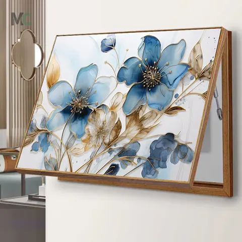 繁花 单幅 装饰画 奶油风 客厅背景墙挂画 晶瓷画