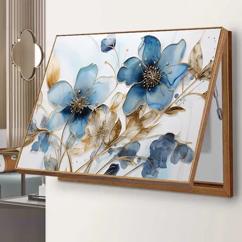 繁花 单幅 装饰画 奶油风 客厅背景墙挂画 晶瓷画