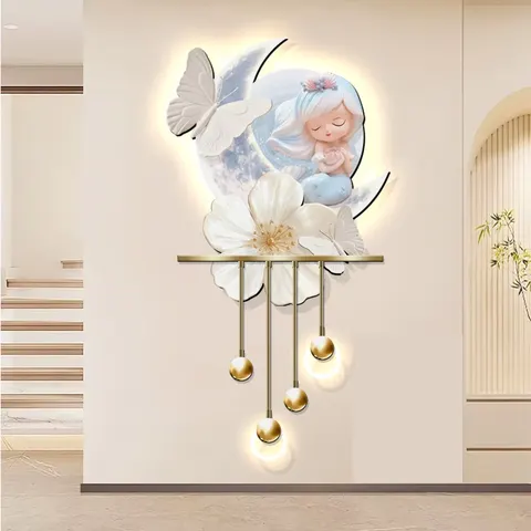 人物 单幅 装饰画 奶油风 卧室背景墙挂画 晶瓷画