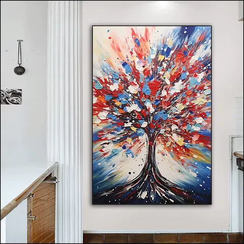 抽象 单幅 装饰画 现代简约 客厅背景墙挂画 手绘油画