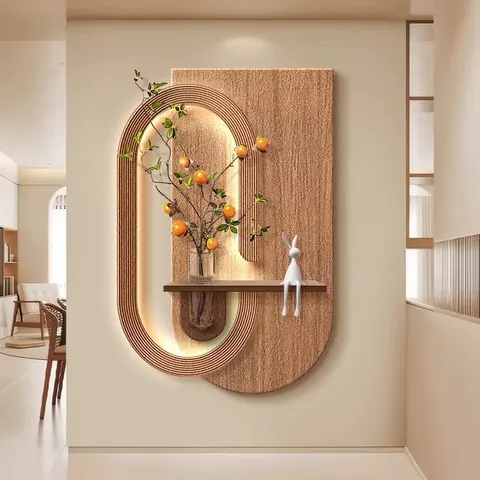 植物 单幅 装饰画 现代简约 玄关背景墙挂画 LED带灯画