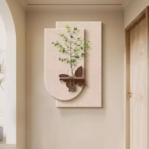 植物 单幅 装饰画 现代简约 玄关背景墙挂画 LED带灯画