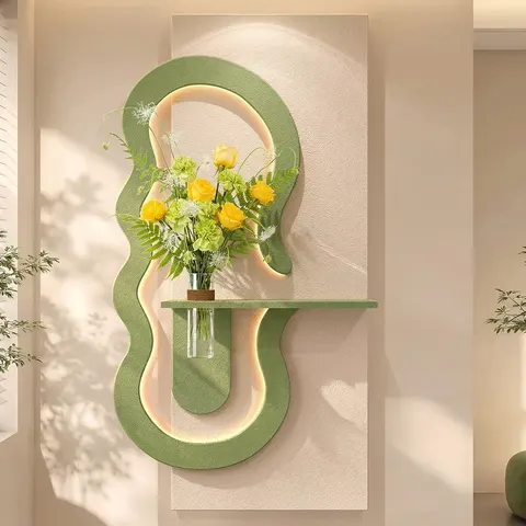 植物 单幅 装饰画 现代简约 玄关背景墙挂画 LED带灯画