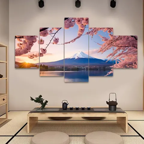 繁花 单幅 装饰画 日式简约 酒店背景墙挂画