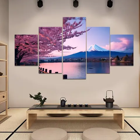 繁花 单幅 装饰画 日式简约 酒店背景墙挂画