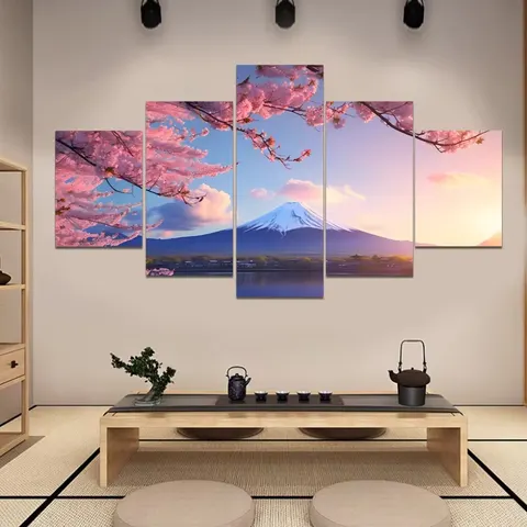 繁花 单幅 装饰画 日式简约 酒店背景墙挂画