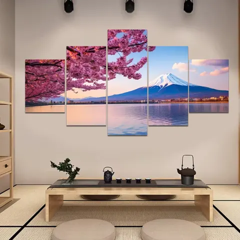繁花 单幅 装饰画 日式简约 酒店背景墙挂画