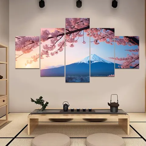 繁花 单幅 装饰画 日式简约 酒店背景墙挂画