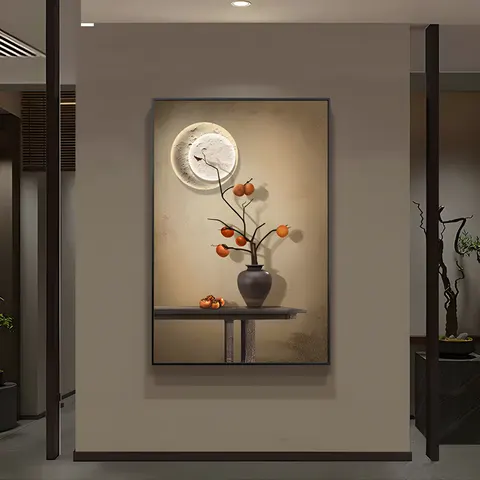 日月星辰 单幅 装饰画 北欧风 玄关背景墙挂画 晶瓷画