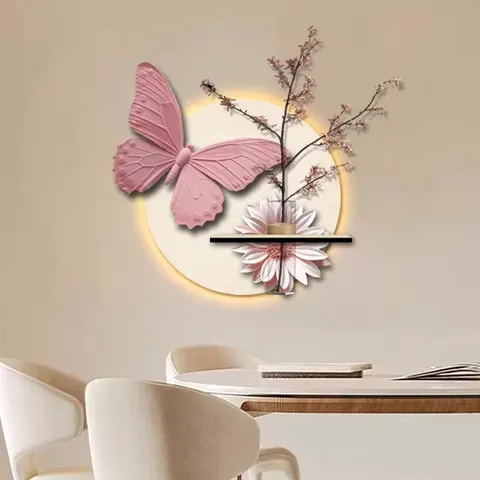 植物 单幅 装饰画 现代简约 餐厅背景墙挂画 LED带灯画