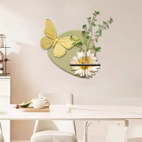 植物 单幅 装饰画 现代简约 餐厅背景墙挂画 LED带灯画