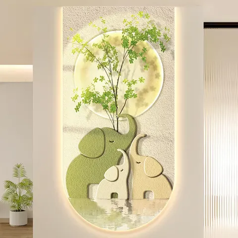 抽象 单幅 装饰画 现代简约 玄关背景墙挂画 LED带灯画