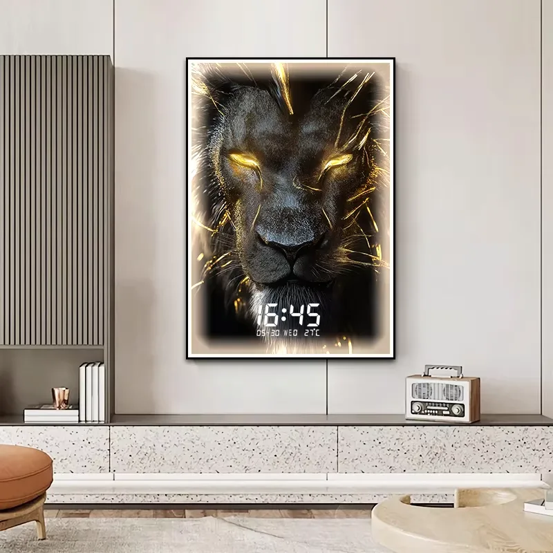 抽象 单幅 装饰画 现代简约 玄关背景墙挂画 LED带灯画