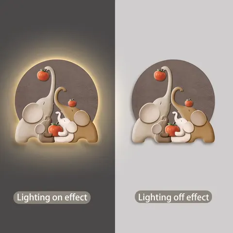 动物 单幅 装饰画 现代简约 玄关背景墙挂画 LED带灯画