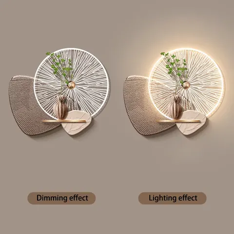 植物 单幅 装饰画 现代简约 客厅背景墙挂画 LED带灯画